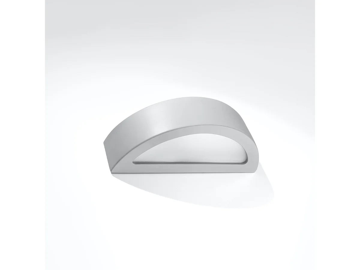Kinkiety nowoczesny Gloim, ceramika/szkło - 1 źródło światła 4000K - L.40.5 x H.10 cm - szary 4751247 - obrazek 1