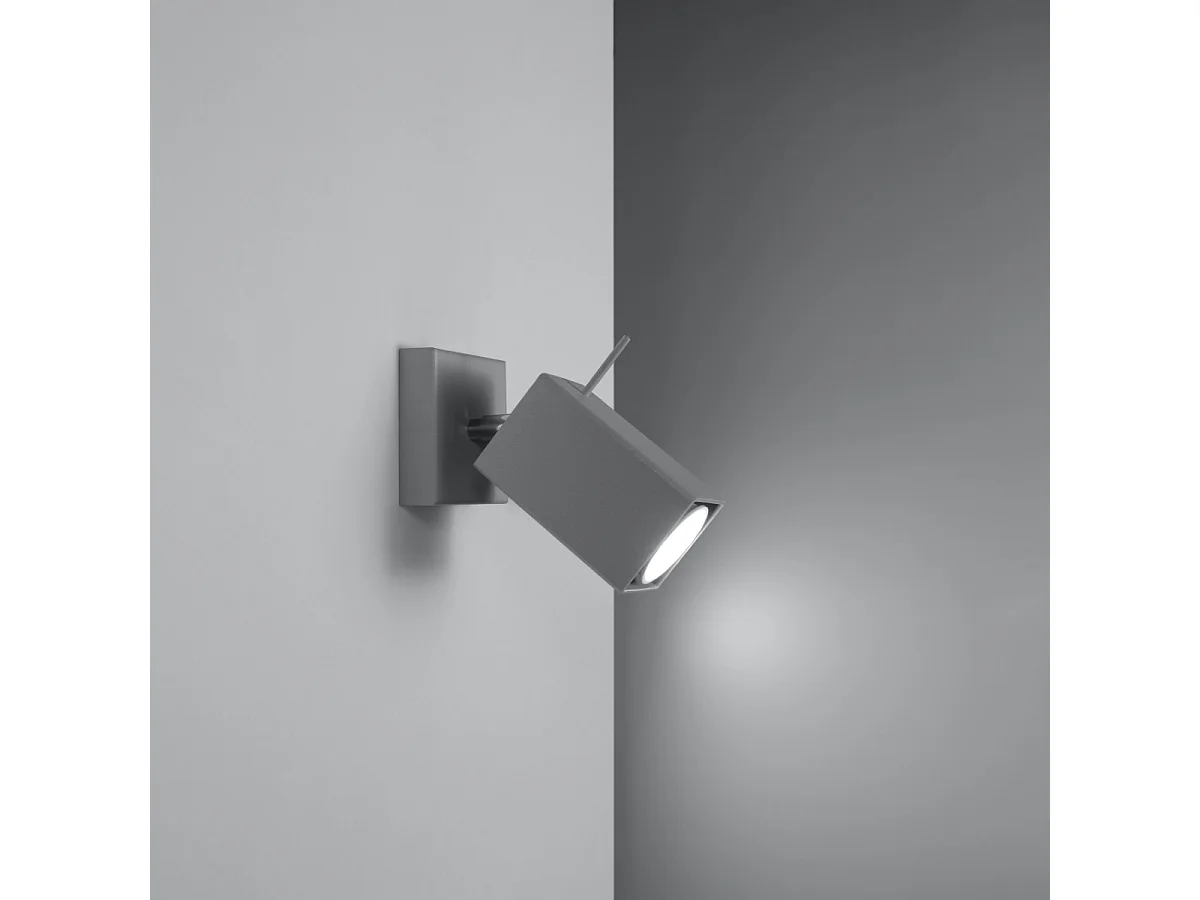 Kinkiety nowoczesny Briow, stal - 1 źródło światła 3000K - L.8 x H.8 cm - szary 4751255 - obrazek 1