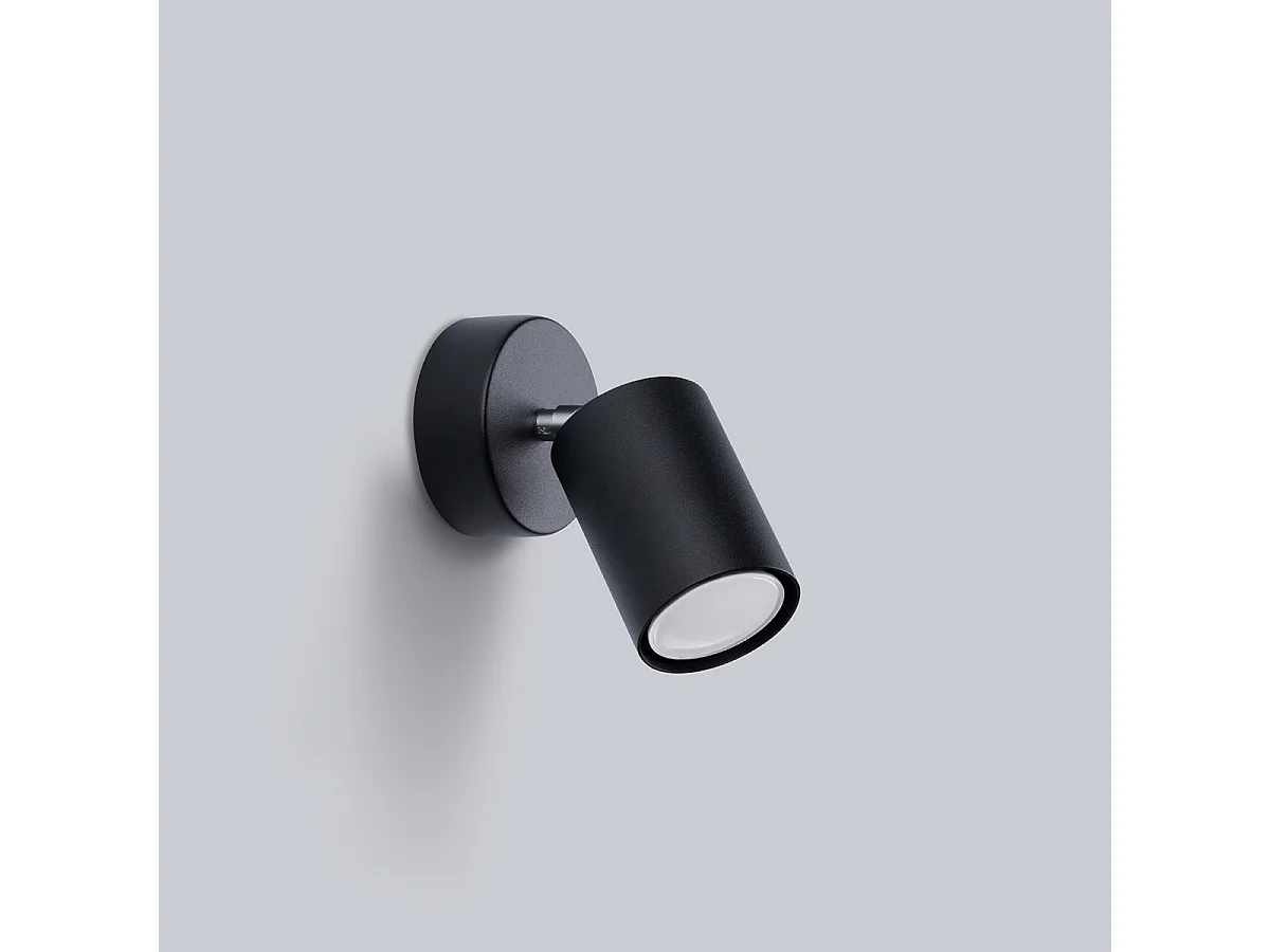 Kinkiety minimalistyczny Torim, stal - 1 źródło światła 4000K - L.8 x H.18.5 cm - czarny 4751252 - obrazek 1