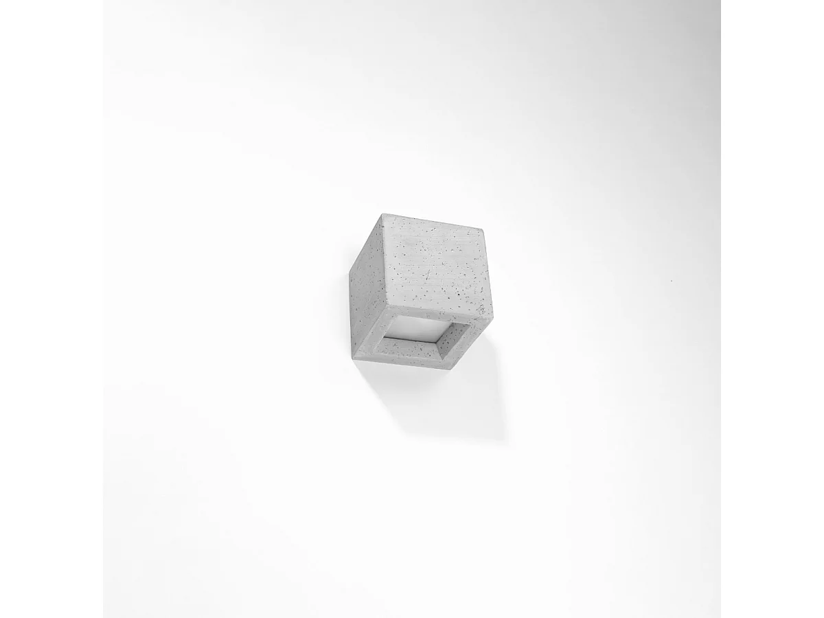 Kinkiety nowoczesny Astra, beton/szkło - 1 źródło światła 4000K - L.12 x H.10 cm - szary 4751269 - obrazek 1