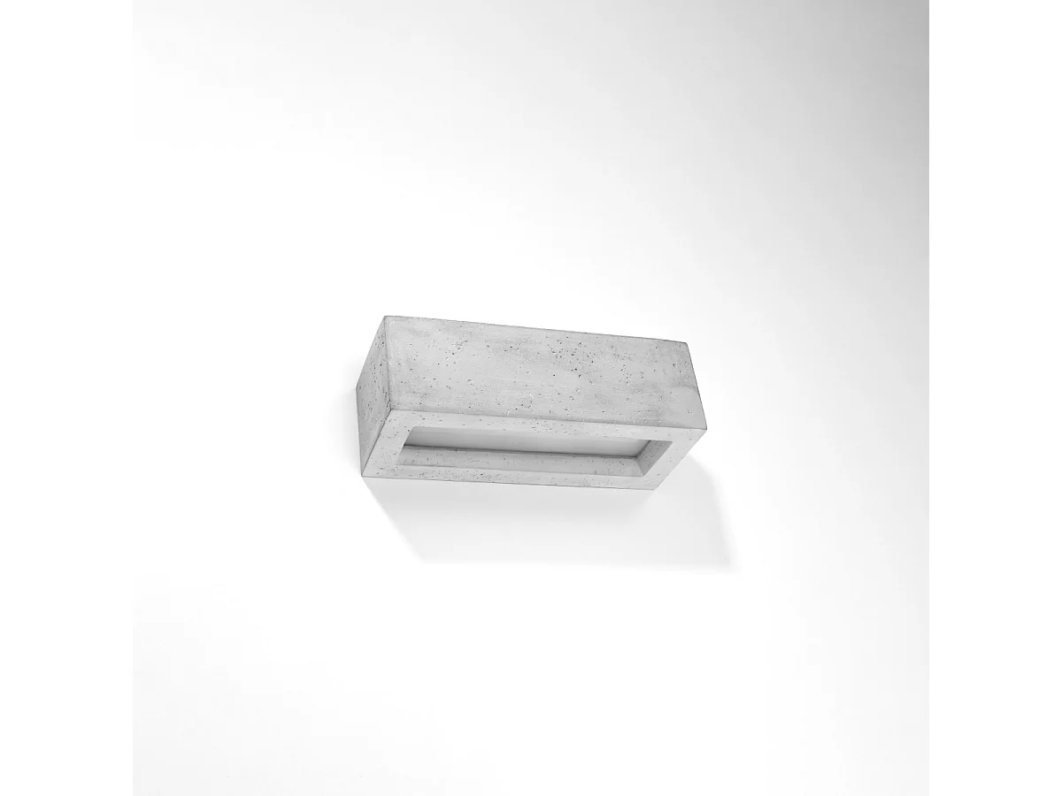 Kinkiety nowoczesny Solara, beton/szkło - 1 źródło światła 4000K - L.30 x H.10 cm - szary 4751271 - obrazek 1