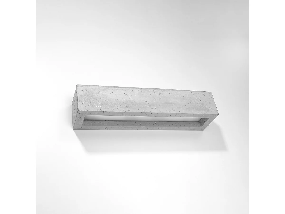 Kinkiety nowoczesny Solara, beton/szkło - 2 źródło światła 4000K - L.50 x H.10 cm - szary 4751285 - obrazek 1