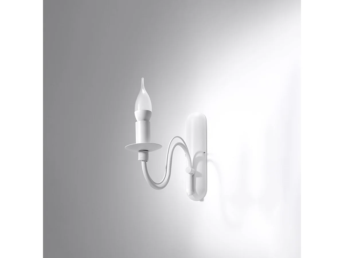 Kinkiety nowoczesny Vivow, stal - 1 źródło światła 4000K - L.6 x H.25 cm - biały 4751299 - obrazek 1