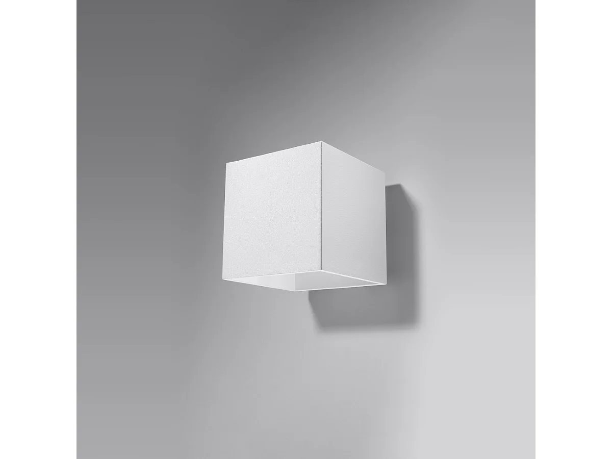 Kinkiety nowoczesny Quadx, aluminium - 1 źródło światła 4000K - L.10 x H.10 cm - biały 4751302 - obrazek 1
