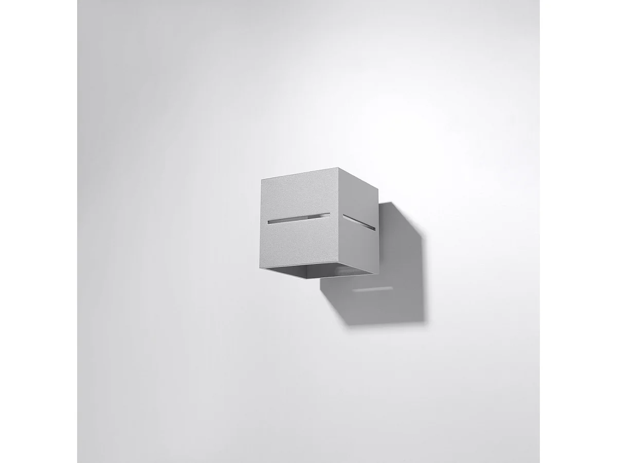 Kinkiety nowoczesny Zorbo, aluminium - 1 źródło światła 4000K - L.10 x H.10 cm - szary 4751306 - obrazek 1