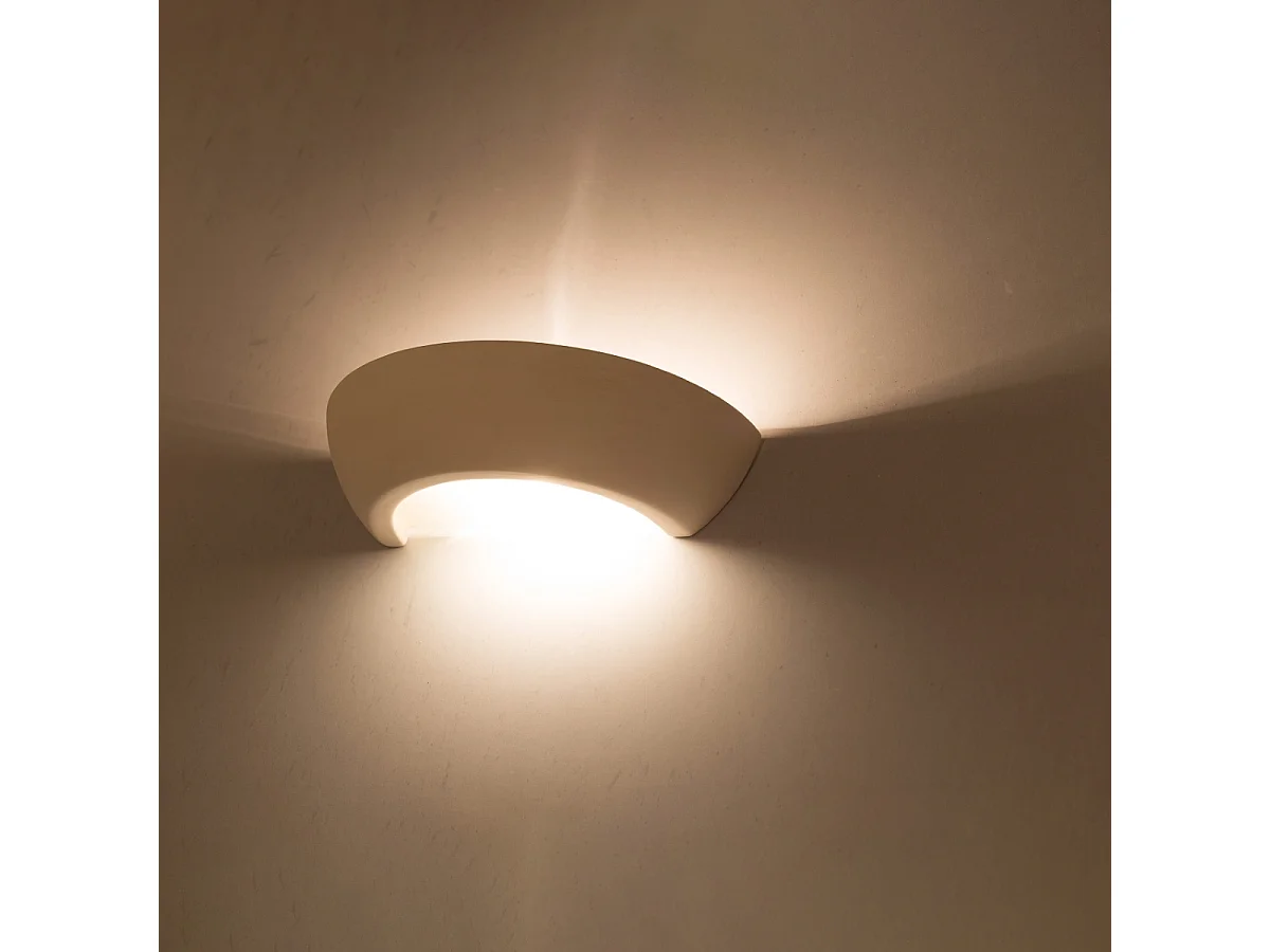 Kinkiety nowoczesny Luxis, ceramika/szkło - 1 źródło światła 3000K - L.34 x H.8 cm - biały 4751316 - obrazek 1