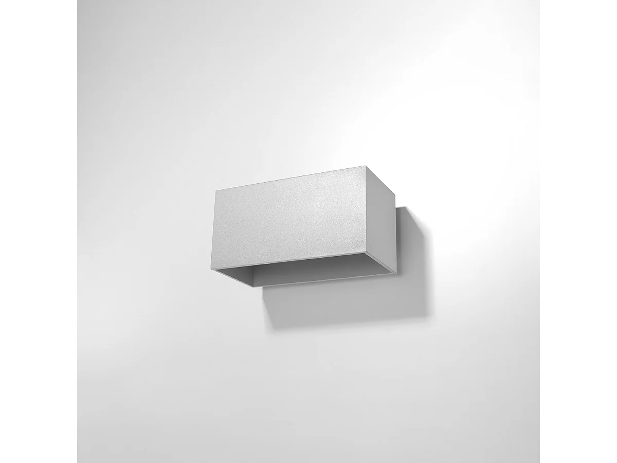 Kinkiety nowoczesny Quadx maxi, aluminium - 2 źródło światła 4000K - L.20 x H.10 cm - szary 4752106 - obrazek 1