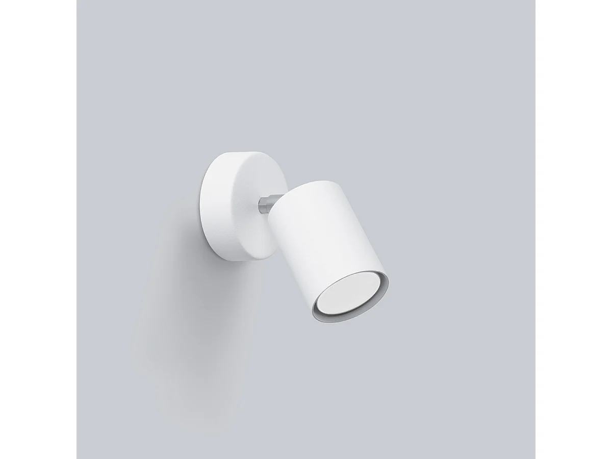 Kinkiety minimalistyczny Torim, stal - 1 źródło światła 4000K - L.8 x H.18.5 cm - biały 4752114 - obrazek 1