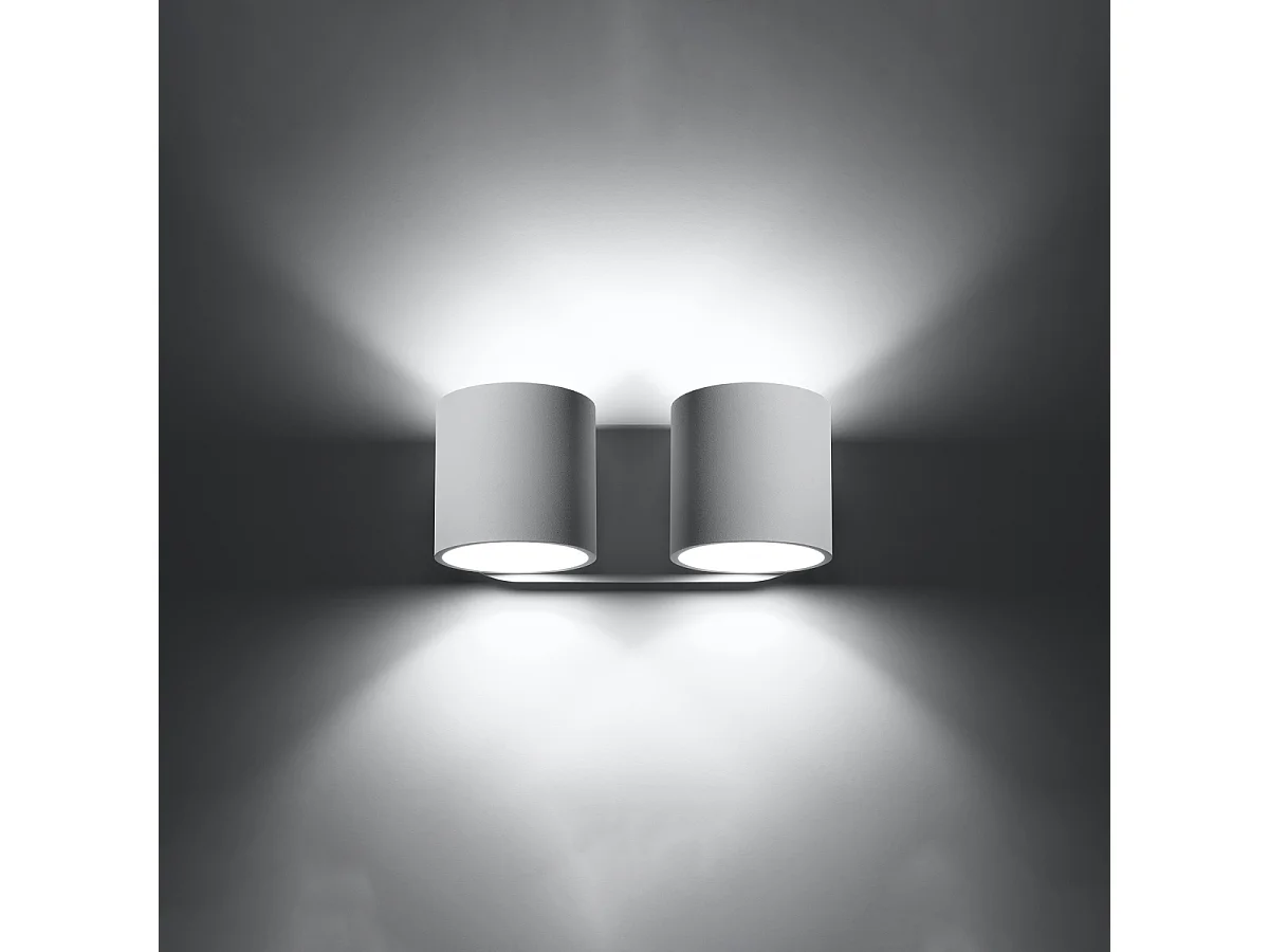 Kinkiety nowoczesny Celeris, aluminium - 2 źródło światła 3000K - L.26 x H.10 cm - biały 4752122 - obrazek 1