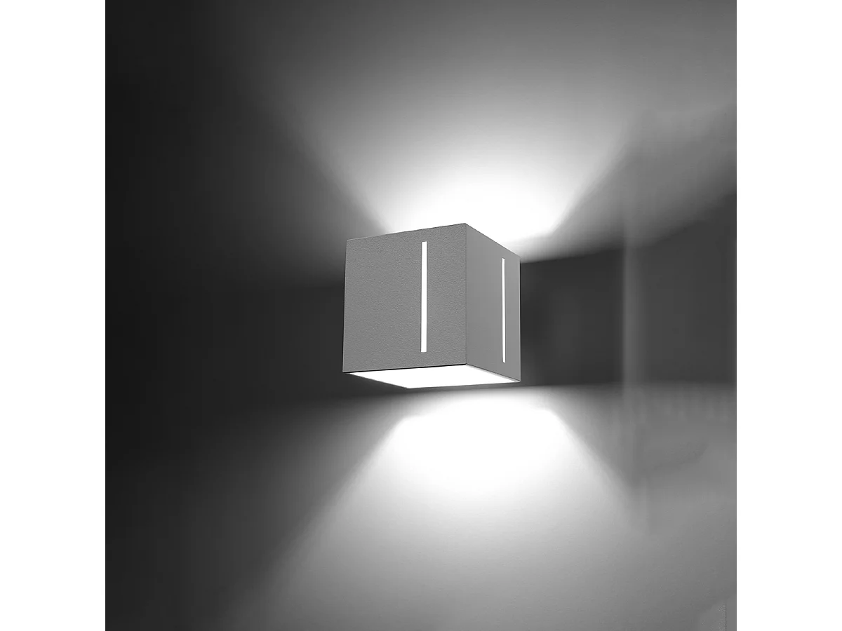 Kinkiety nowoczesny Luminara, aluminium - 1 źródło światła 3000K - L.10 x H.10 cm - biały 4752126 - obrazek 1