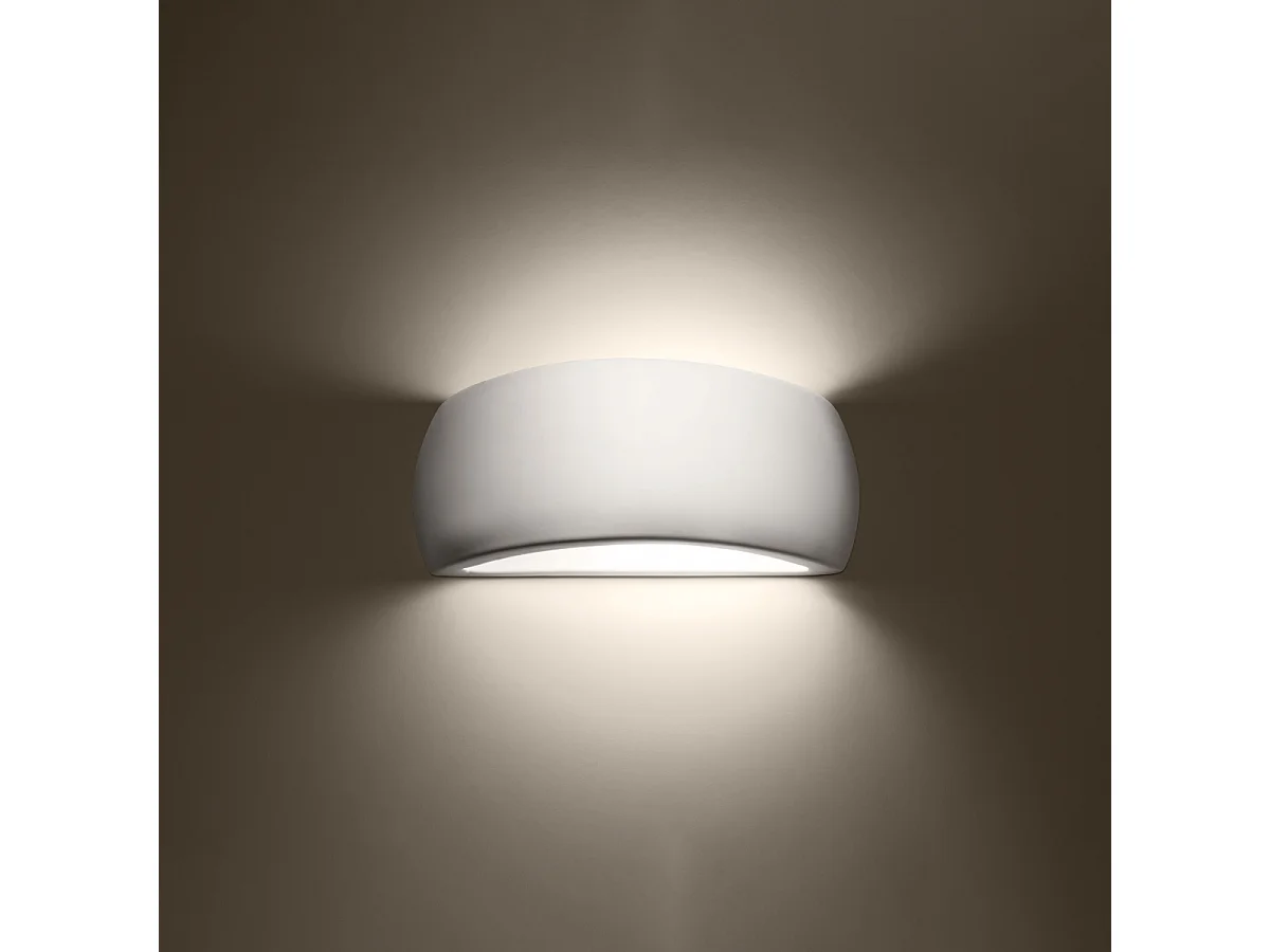 Kinkiety nowoczesny Torow, ceramika - 1 źródło światła 3000K - L.32 x H.13.5 cm - biały 4752128 - obrazek 1