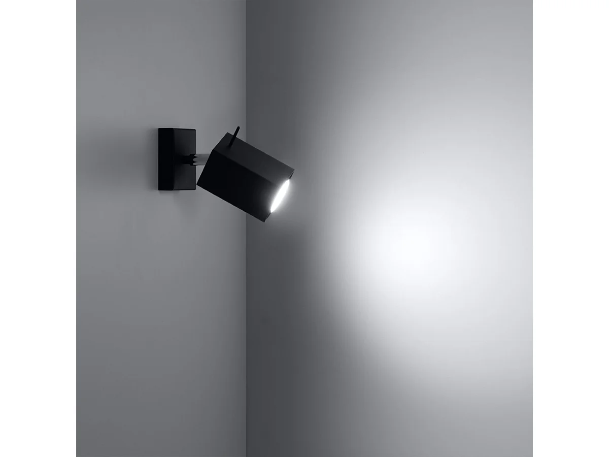 Kinkiety nowoczesny Briow, stal - 1 źródło światła 3000K - L.8 x H.8 cm - czarny 4752132 - obrazek 1