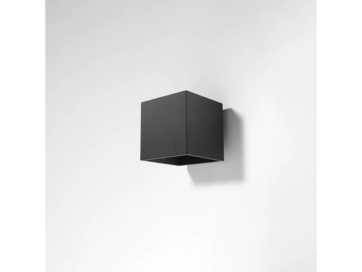 Kinkiety nowoczesny Quadx, aluminium - 1 źródło światła 4000K - L.10 x H.10 cm - czarny 4752165 - obrazek 1