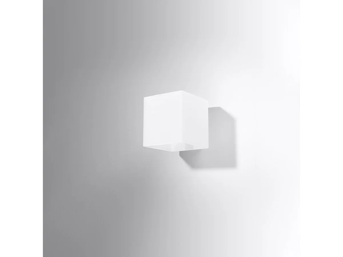 Kinkiety nowoczesny Zinalo, szkło - 1 źródło światła 4000K - L.10 x H.10 cm - biały 4752181 - obrazek 1