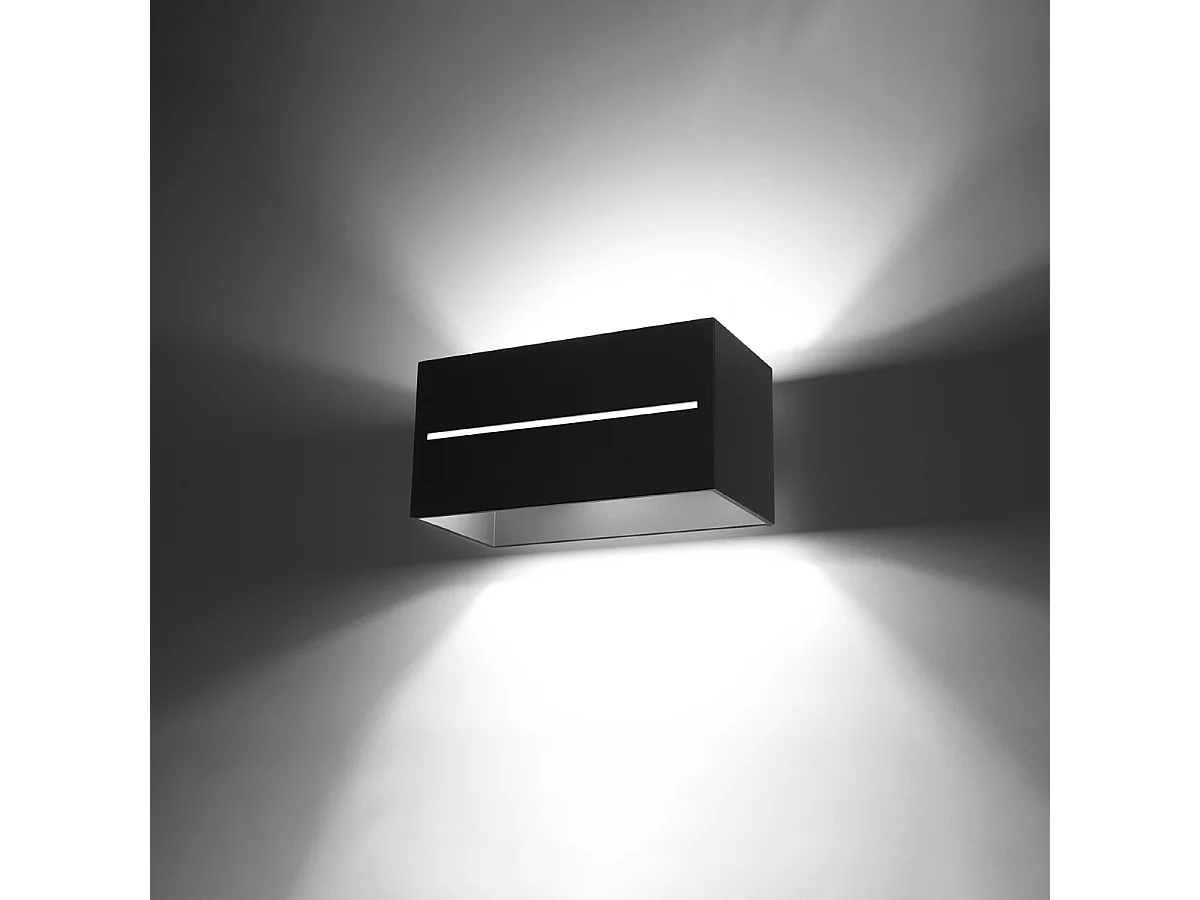 Kinkiety nowoczesny Zorbo maxi, aluminium - 2 źródło światła 3000K - L.20 x H.10 cm - czarny 4752178 - obrazek 1