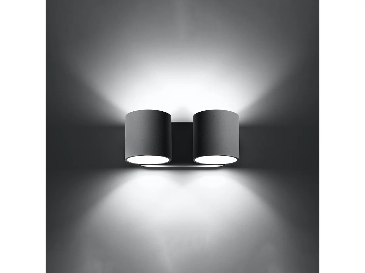 Kinkiety nowoczesny Celeris, aluminium - 2 źródło światła 3000K - L.26 x H.10 cm - szary 4752225 - obrazek 1