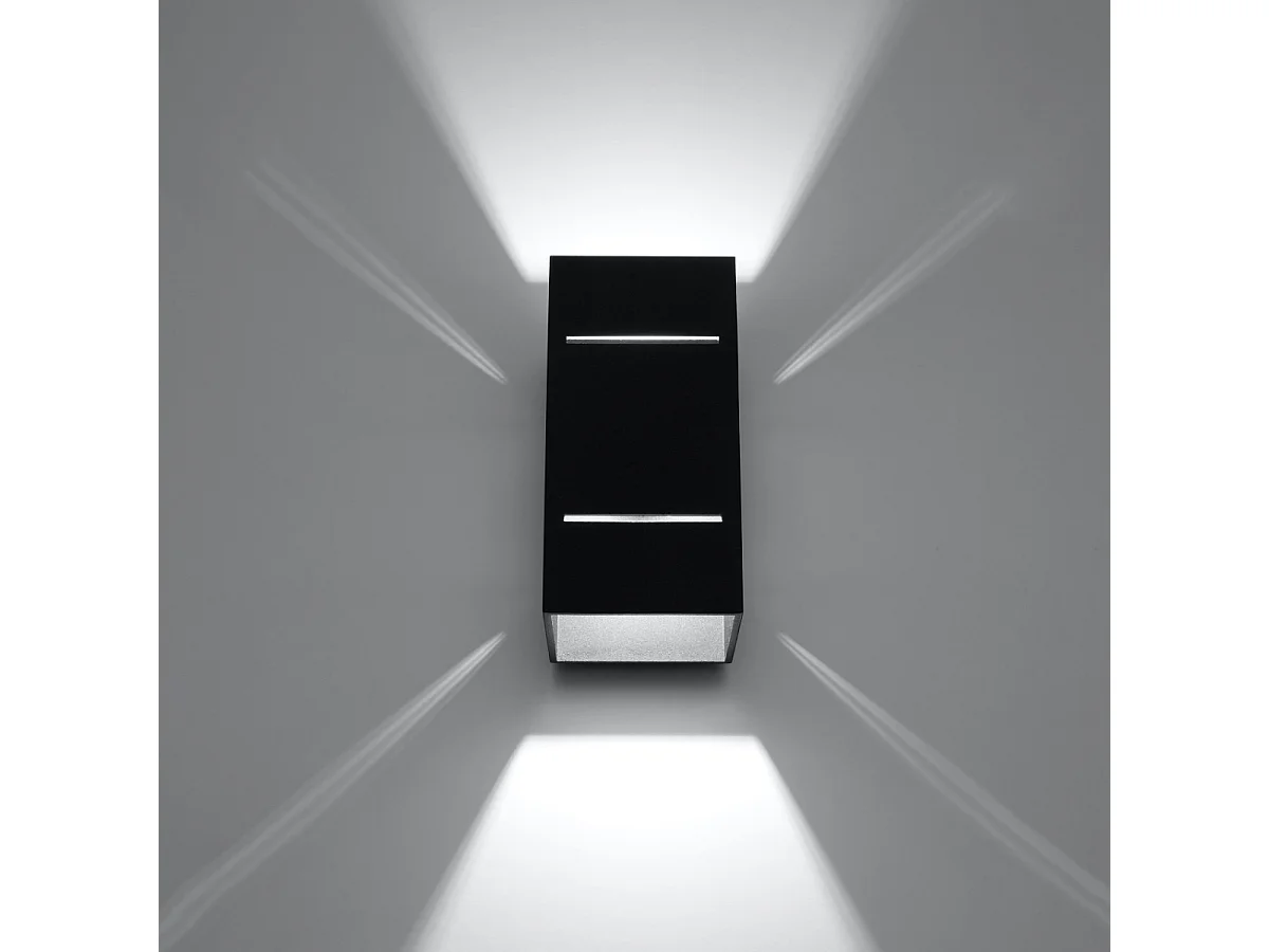 Kinkiety loft Vivus, aluminium - 1 źródło światła 3000K - L.10 x H.20 cm - czarny 4752241 - obrazek 1