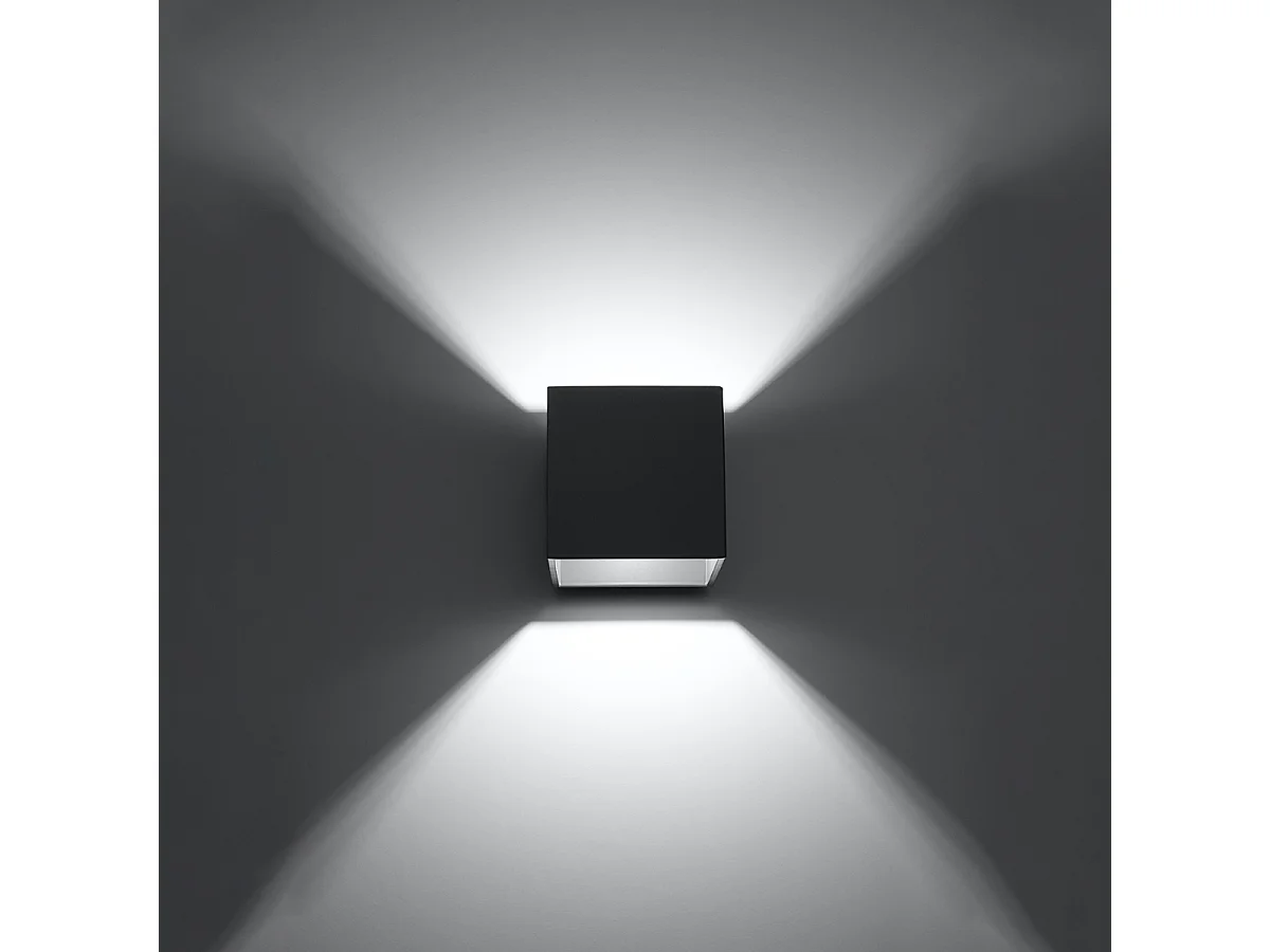 Kinkiety nowoczesny Quadx, aluminium - 1 źródło światła 3000K - L.10 x H.10 cm - antracyt 4752252 - obrazek 1