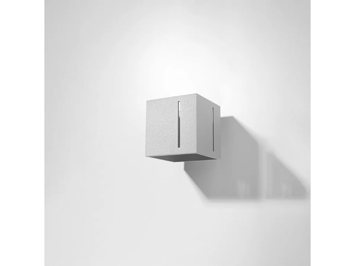 Kinkiety nowoczesny Luminara, aluminium - 1 źródło światła 4000K - L.10 x H.10 cm - szary 4752276 - obrazek 1