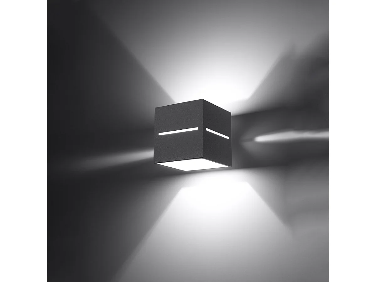 Kinkiety nowoczesny Zorbo, aluminium - 1 źródło światła 3000K - L.10 x H.10 cm - szary 4752280 - obrazek 1