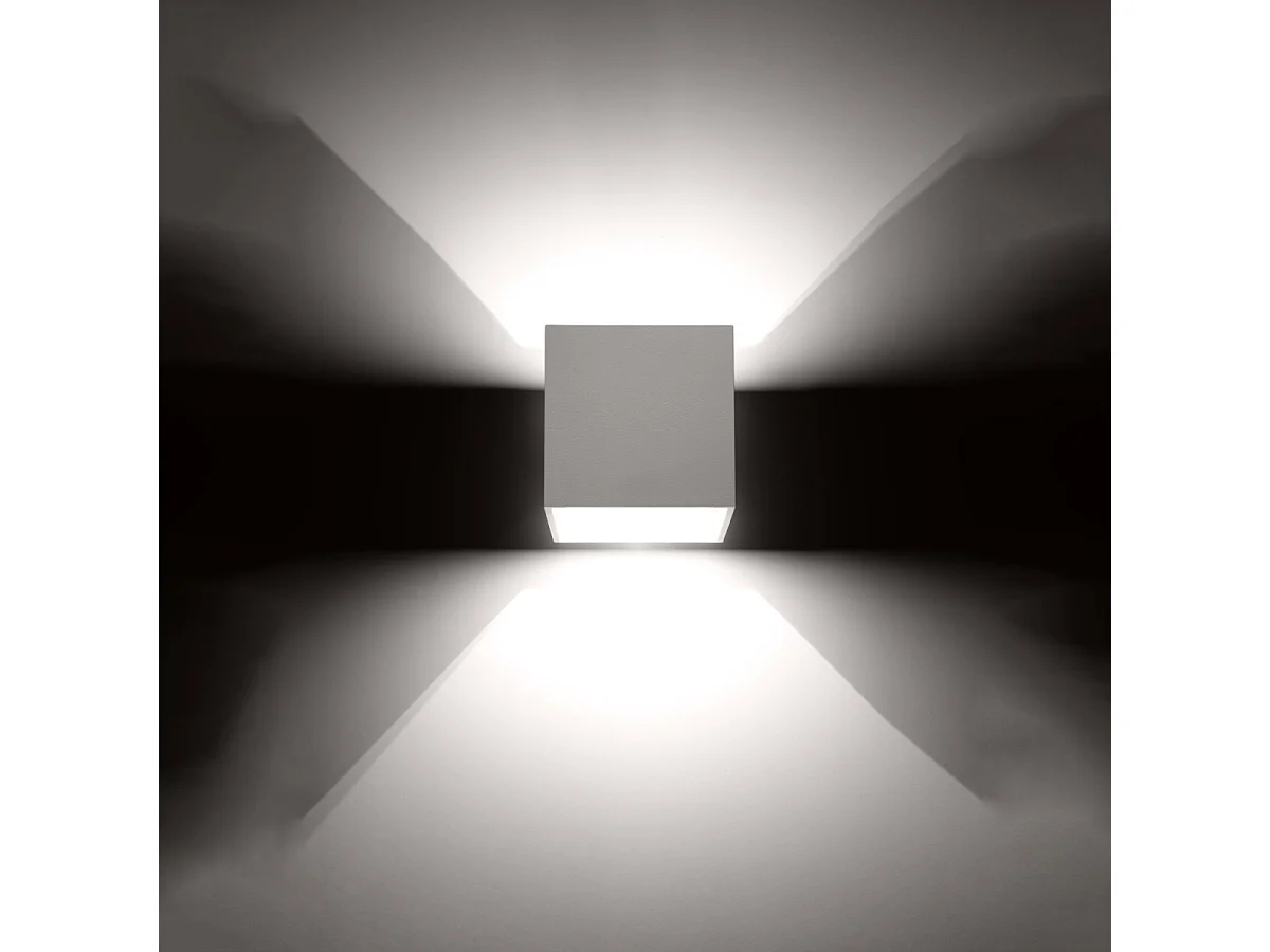 Kinkiety nowoczesny Quadx, aluminium - 1 źródło światła 3000K - L.10 x H.10 cm - biały 4752294 - obrazek 1