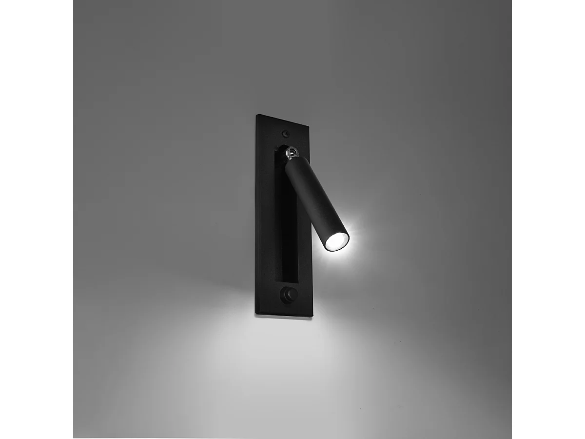 Kinkiety nowoczesny Zarenex, stal - 1 źródło światła 3000K - L.6.5 x H.20 cm - czarny 4752303 - obrazek 1