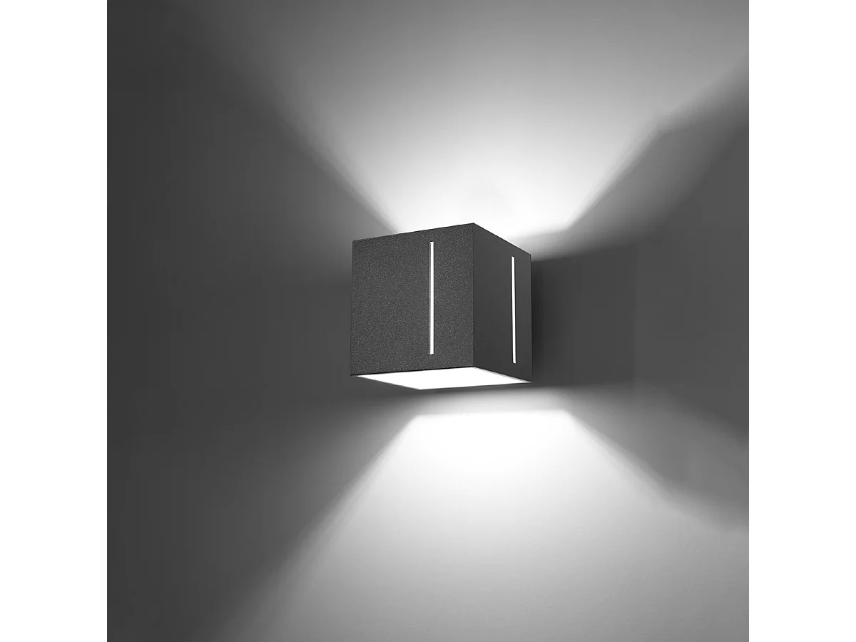 Kinkiety nowoczesny Luminara, aluminium - 1 źródło światła 3000K - L.10 x H.10 cm - szary 4752307 - obrazek 1