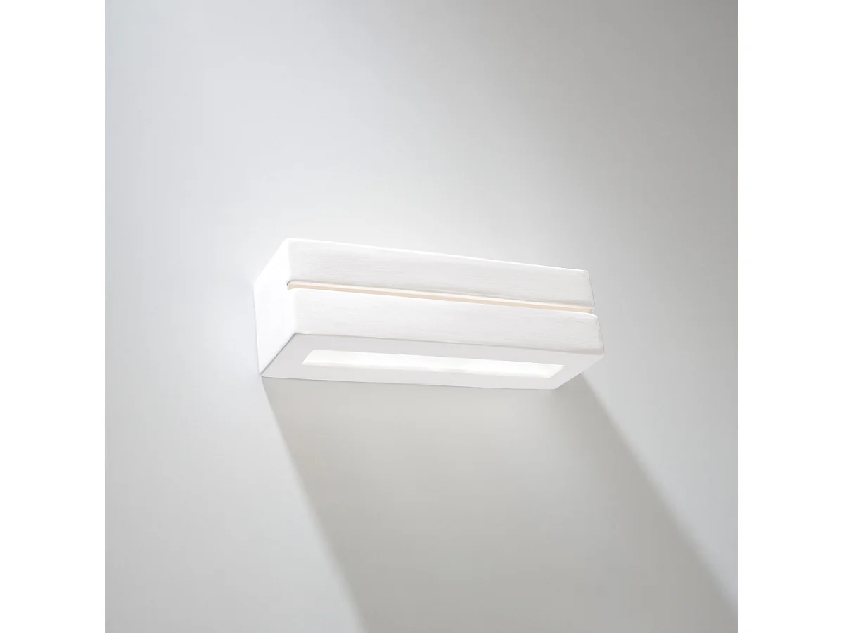 Kinkiety nowoczesny Solara line, ceramika - 1 źródło światła 4000K - L.32.5 x H.9.5 cm - biały 4752304 - obrazek 1