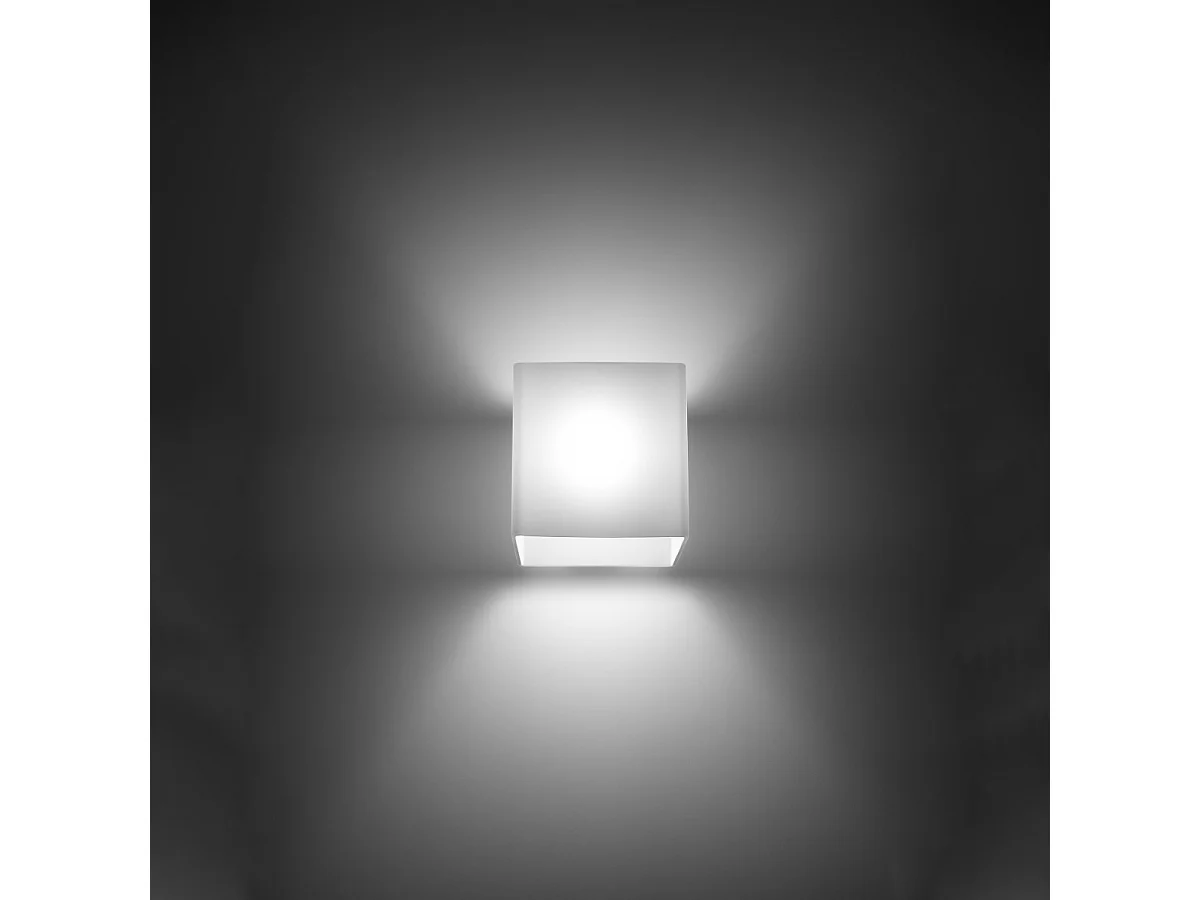 Kinkiety nowoczesny Zinalo, szkło - 1 źródło światła 3000K - L.10 x H.10 cm - biały 4752320 - obrazek 1