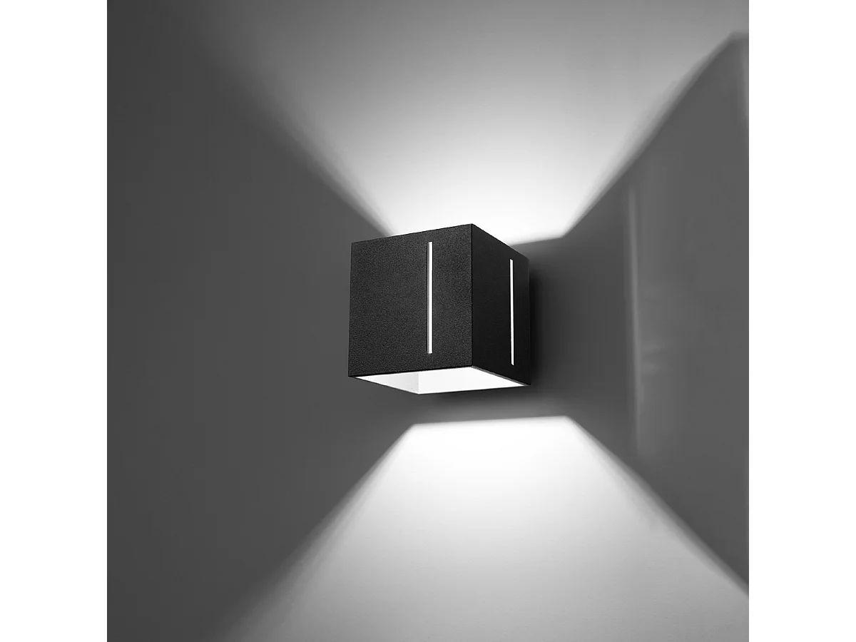 Kinkiety nowoczesny Luminara, aluminium - 1 źródło światła 3000K - L.10 x H.10 cm - czarny 4752315 - obrazek 1