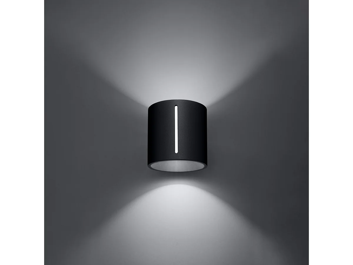 Kinkiety nowoczesny Brich, aluminium - 1 źródło światła 3000K - L.10 x H.10 cm - czarny 4752353 - obrazek 1