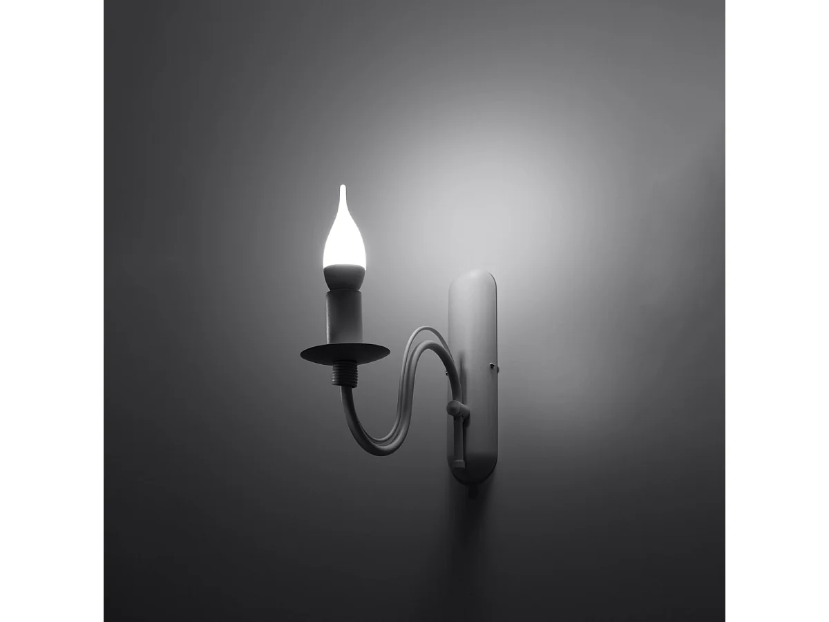 Kinkiety nowoczesny Vivow, stal - 1 źródło światła 3000K - L.6 x H.25 cm - biały 4752368 - obrazek 1
