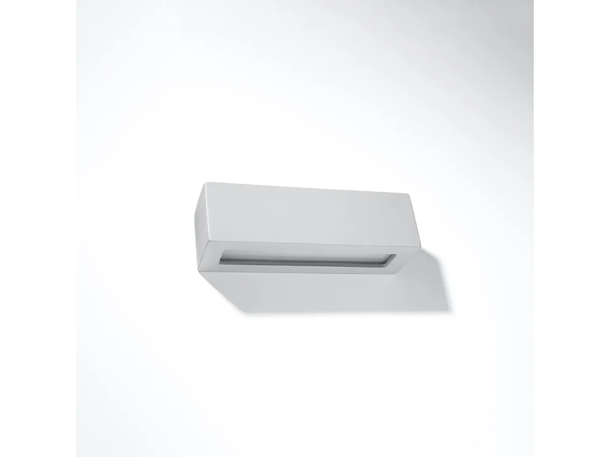 Kinkiety nowoczesny Solara, ceramika/szkło - 1 źródło światła 4000K - L.32.5 x H.9.5 cm - szary 4752369 - obrazek 1