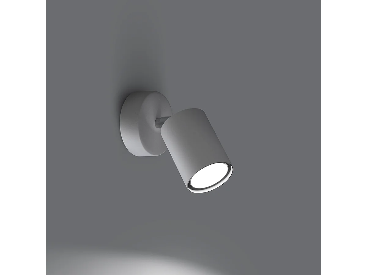 Kinkiety minimalistyczny Torim, stal - 1 źródło światła 3000K - L.8 x H.18.5 cm - biały 4752372 - obrazek 1