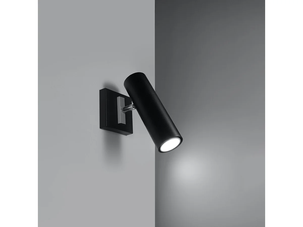 Kinkiety nowoczesny Invicta, stal - 1 źródło światła 3000K - L.8 x H.20 cm - czarny 4752397 - obrazek 1