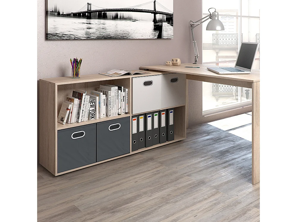 Biurko narożne sonoma 137x60x75.4 flexplus 4783493 - obrazek 1