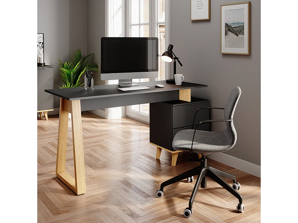Biurko antracyt 138x60x77 nautica 4783535