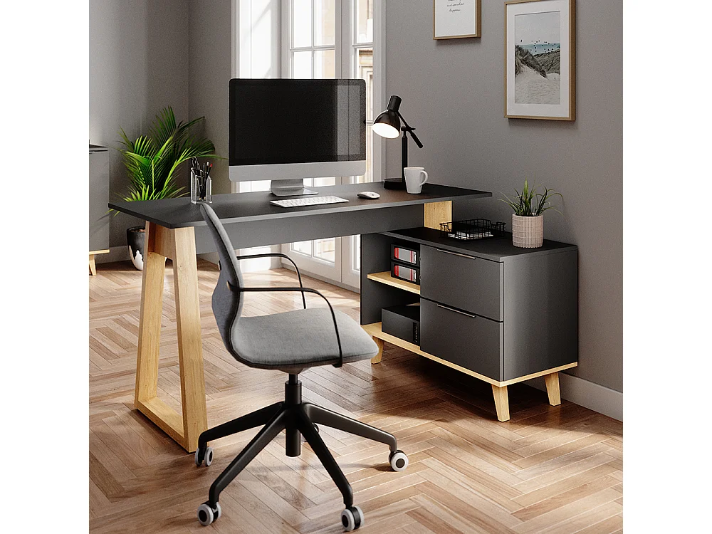 Biurko antracyt 138x60x77 nautica 4783537