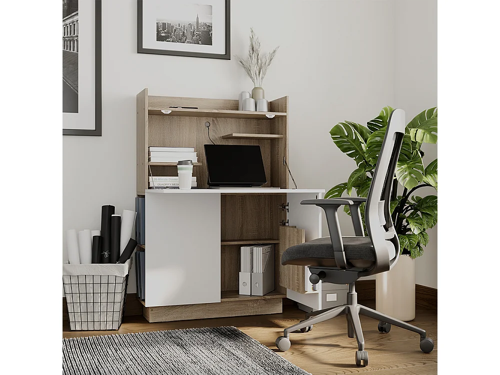 Biurko sekretarskie sonoma 85x27x118.9 alena 4784378