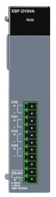 Moduł wyjść analogowych napięciowych LS Electric 4AO U 12bit Przyłącza śrubowe 4723000800 XBF‑DV04A - obrazek 1