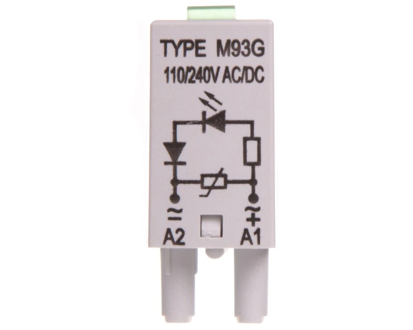 Moduł sygnalizacyjny LV (dioda LED zielony + warystor V) 110‑230V AC/DC M93G szary 854860 - obrazek 1