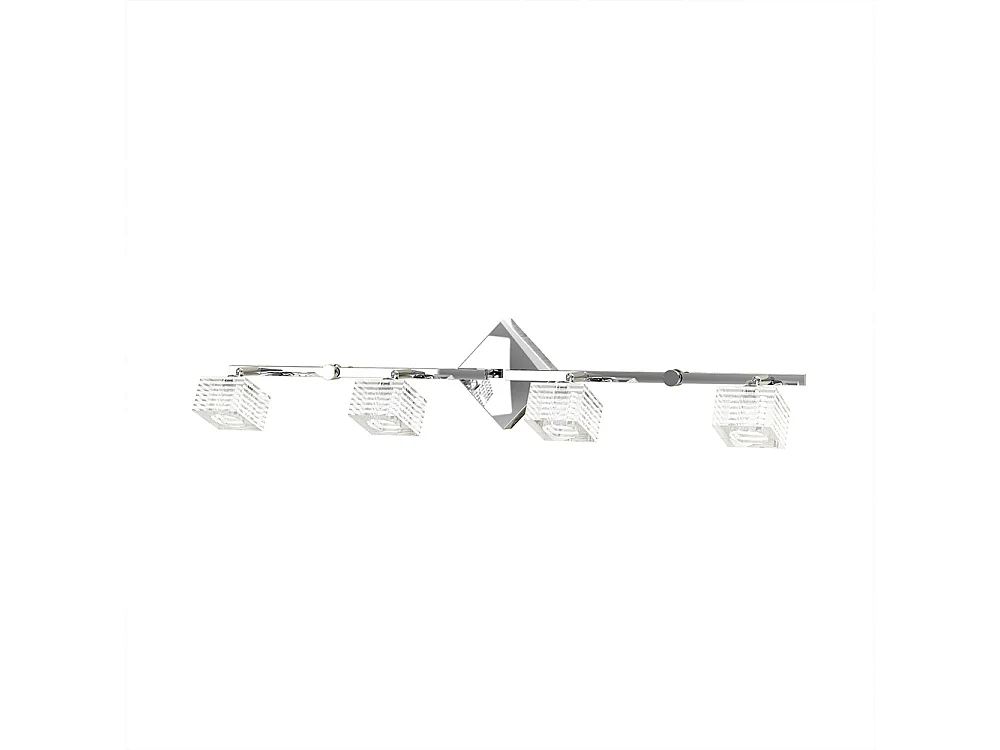 Kinkiet Toplight Metropolitan 4-punktowy z gniazdem G9, chromowaną ramą i szkłem hartowanym, nowoczesny design 80x10x18cm 4139048 - obrazek 1