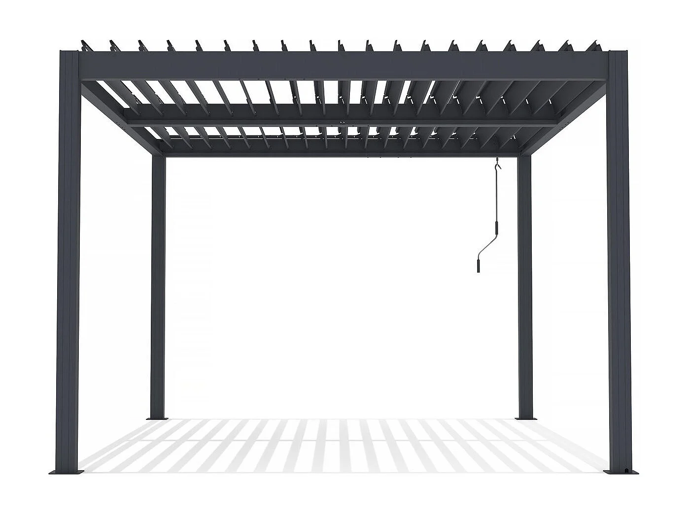 Aluminiowa pergola bioklimatyczna „Windsor” – 3 x 4 m – Antracyt 3911305
