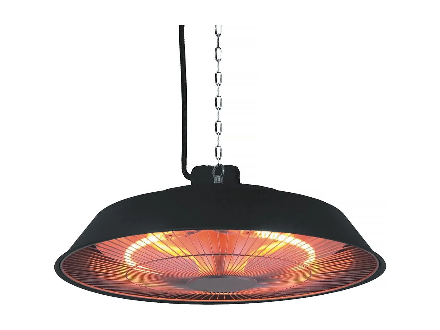 Grzejnik elektryczny podwieszany - 1500W - czarny 585761 - obrazek 1