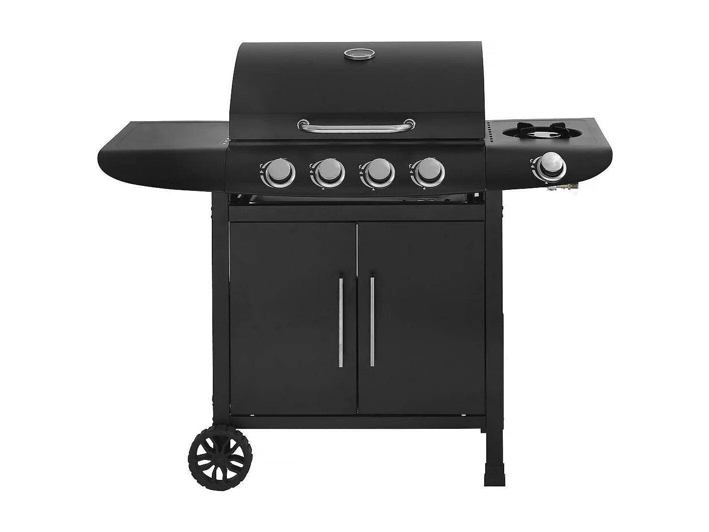 Grill gazowy „Feria 5” – 5 palników w tym 1 boczny – 14,5 kW – Czarny 3001877