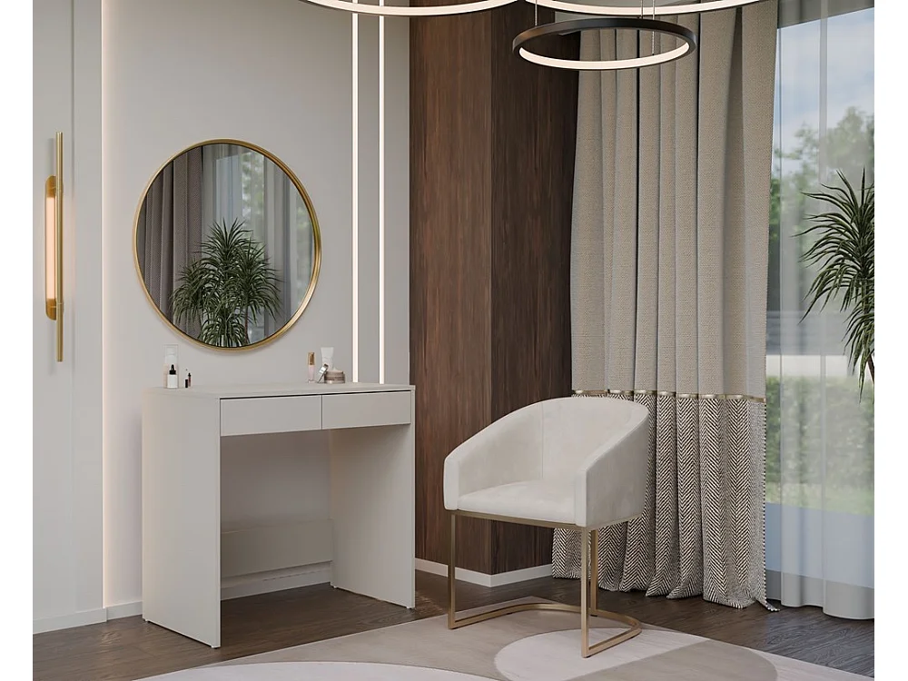 Biurko Marina 2S | Kaszmir | 50x81x80 cm |2 Szuflady | Nowoczesny Wygląd 4089543