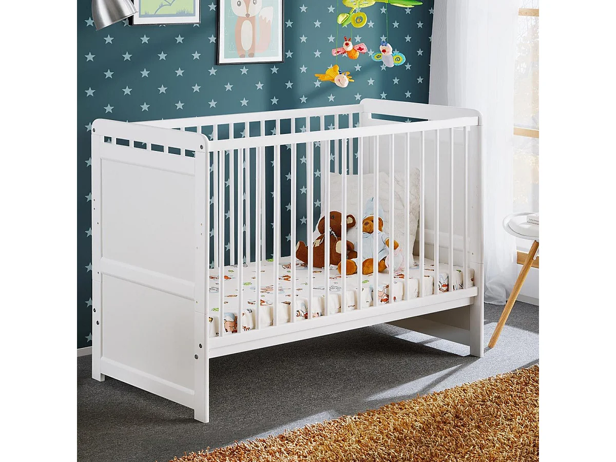 Łóżeczko dziecięce TYMEK 120×60 biały mat 2559797