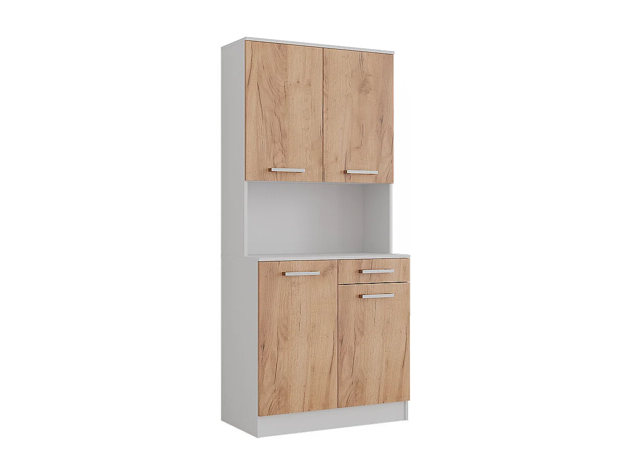 Bufet kuchenny biały/złoty dąb 83.6x46x188.5 raul 4873830 - obrazek 1
