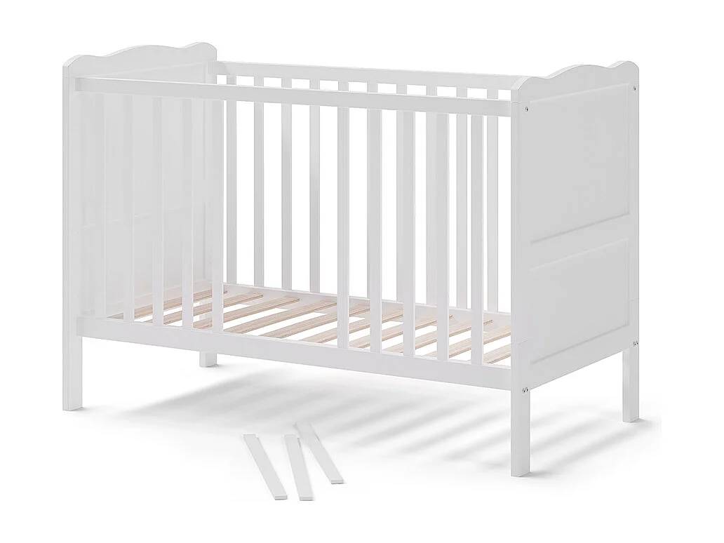 Łóżeczko dla dziecka biały 124x65x87 tobi 4874399