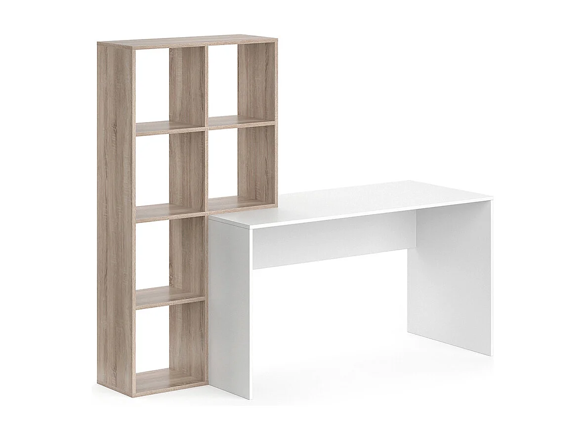 Biurko biały/sonoma 166.8x59x143 mara 4783432 - obrazek 1
